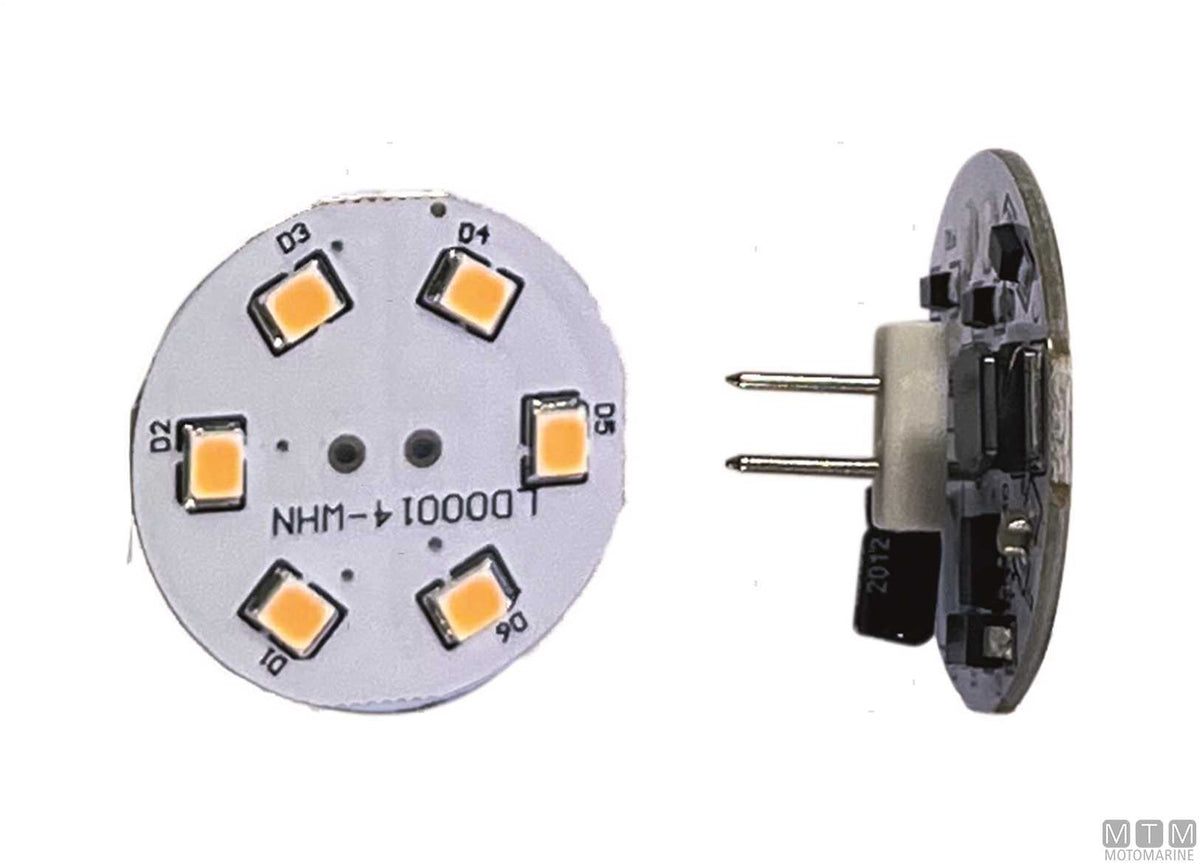 LED bulb G4 10-30V Ø28 mm side pin - original photo Motomarine Srl