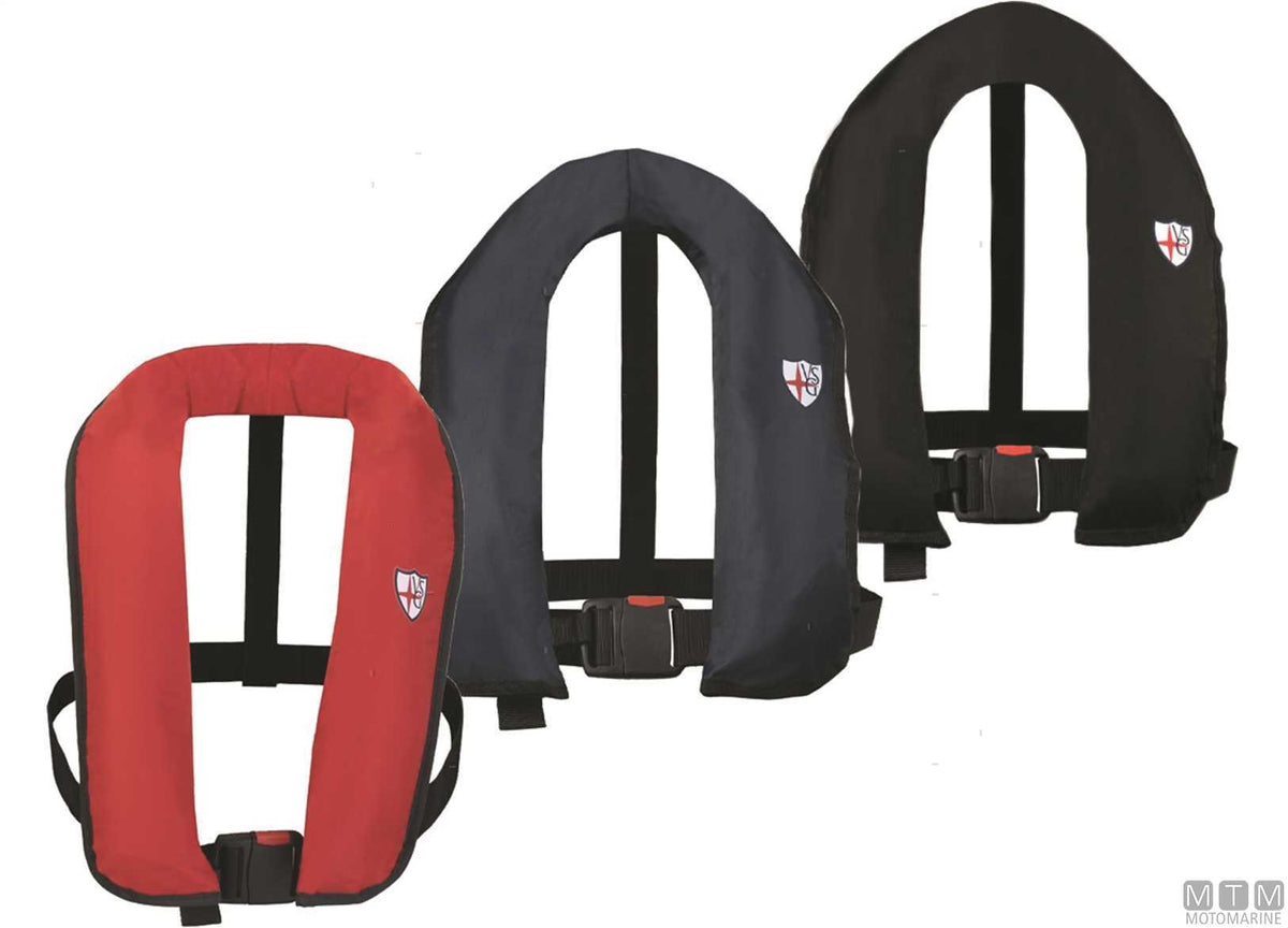 VSG Skipper 150N inflatable life jacket blue - original photo Motomarine Srl