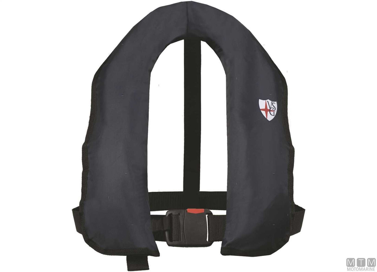 VSG Skipper 150N inflatable life jacket blue - original photo Motomarine Srl
