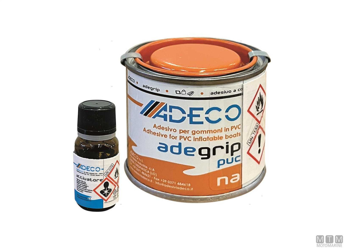 Contact adhesive Adegrip PVC 850 ml with activator 50 ml - original photo Motomarine Srl