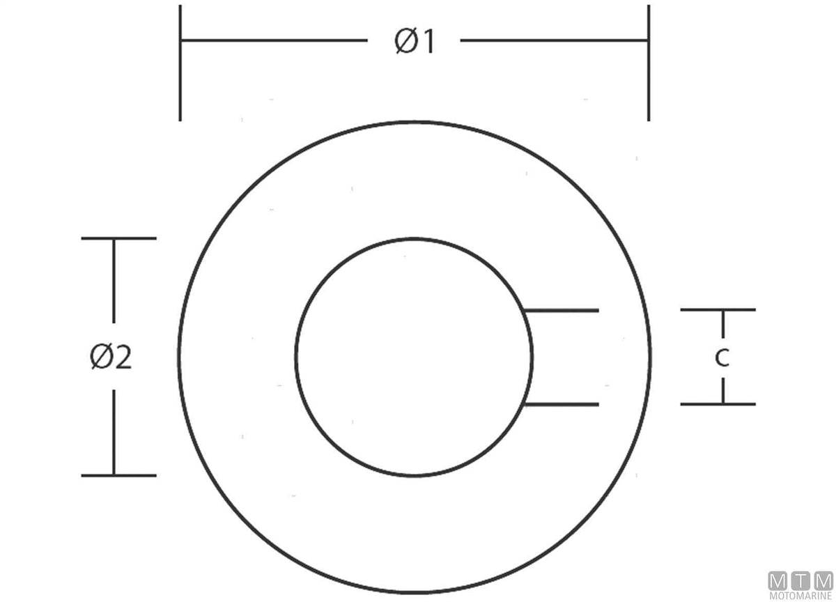 Stainless steel washer Ø51 mm - original photo Motomarine Srl