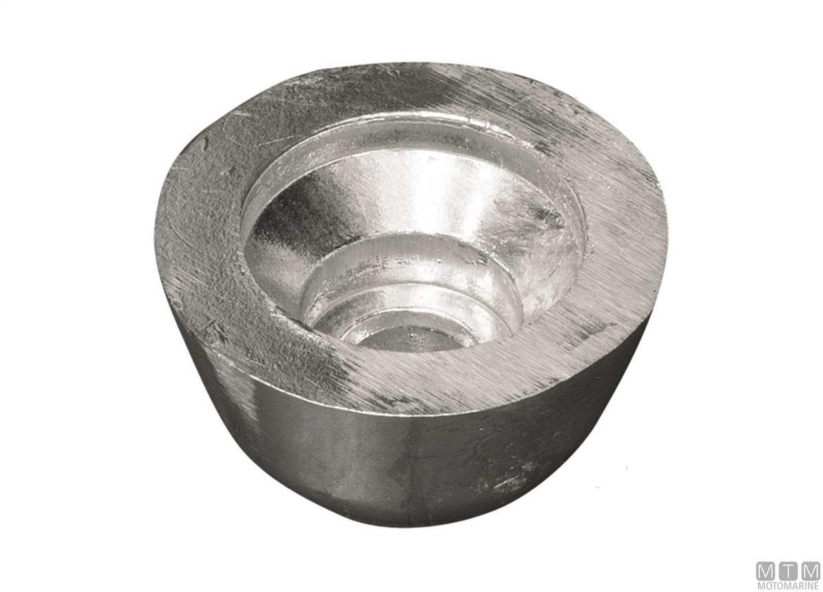 Ogive anode for stainless steel insert BCS Ø84 mm in zinc - original photo Motomarine Srl