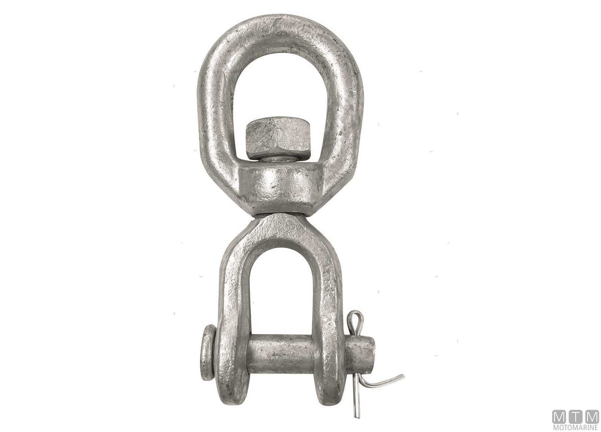Eye/shackle swivel Ø10 mm hot-dip galvanized steel - original photo Motomarine Srl
