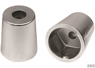 Nose cone anode with hexagonal fitting Ø45 mm zinc