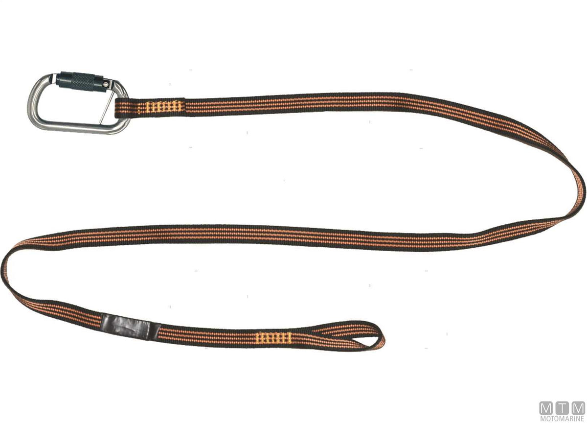 Marker safety tether L190cm with 2 carabiners - original photo Motomarine Srl
