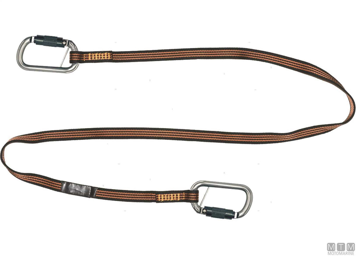 Marker safety tether L190cm with 2 carabiners - original photo Motomarine Srl