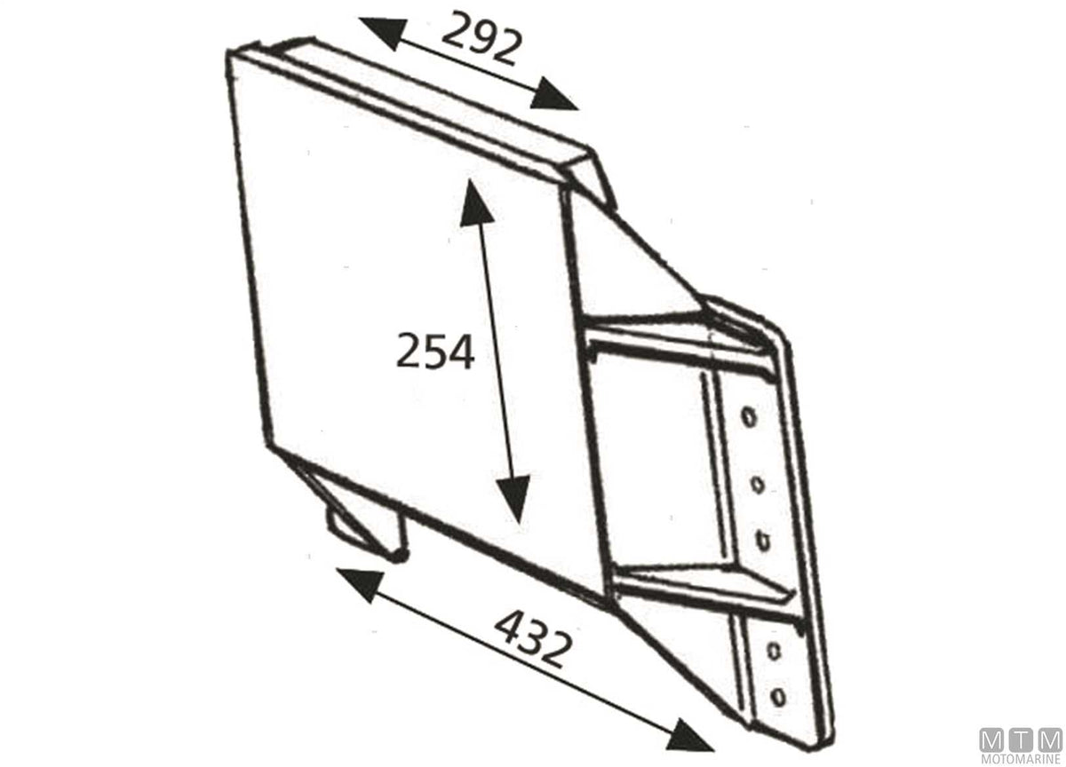 Outboard jack plate Mini Jacker MJ-1-DP 35 HP - original photo Motomarine Srl
