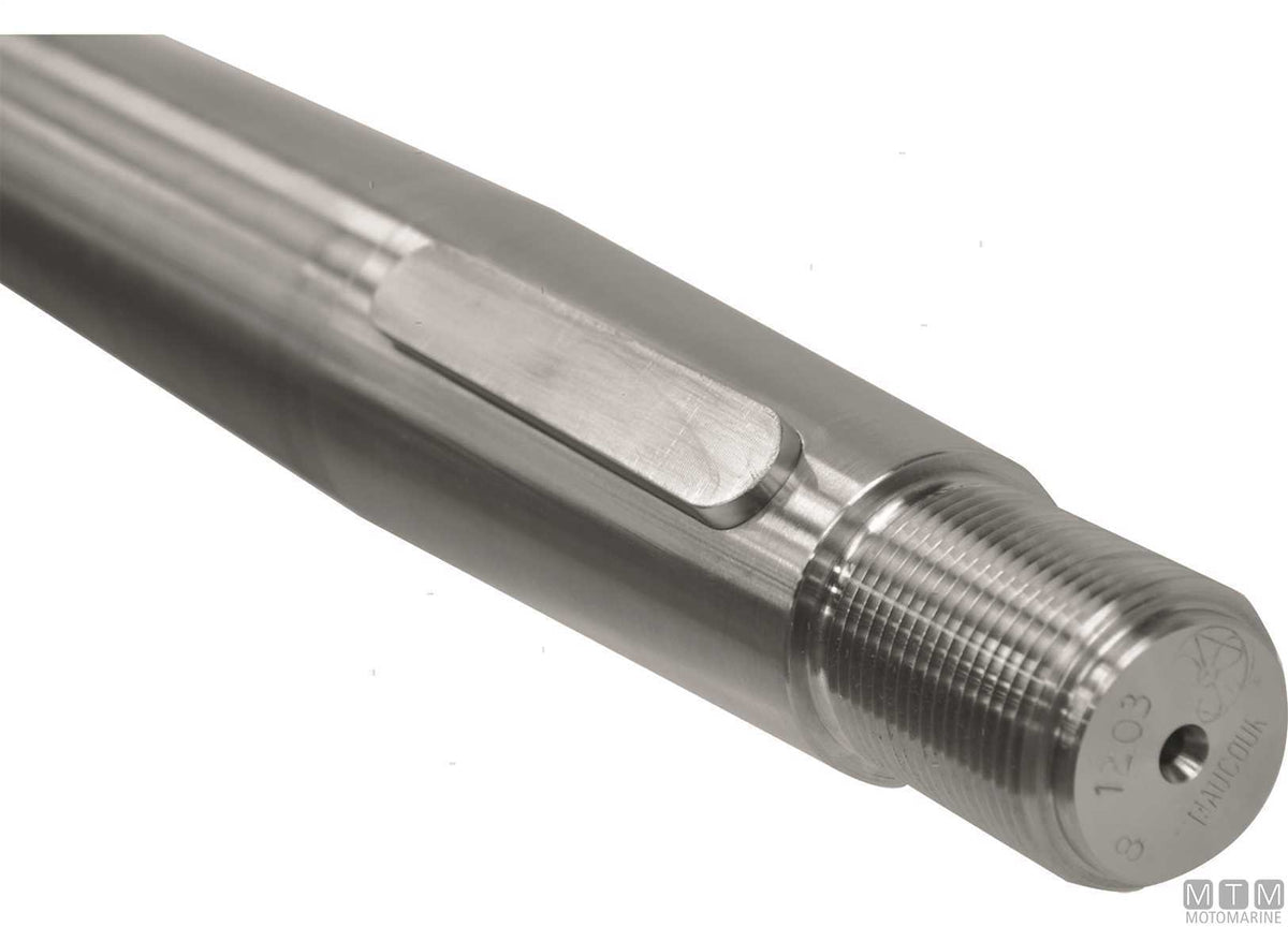 Duplex stainless steel propeller shaft Ø35 mm L200 cm - original photo Motomarine Srl