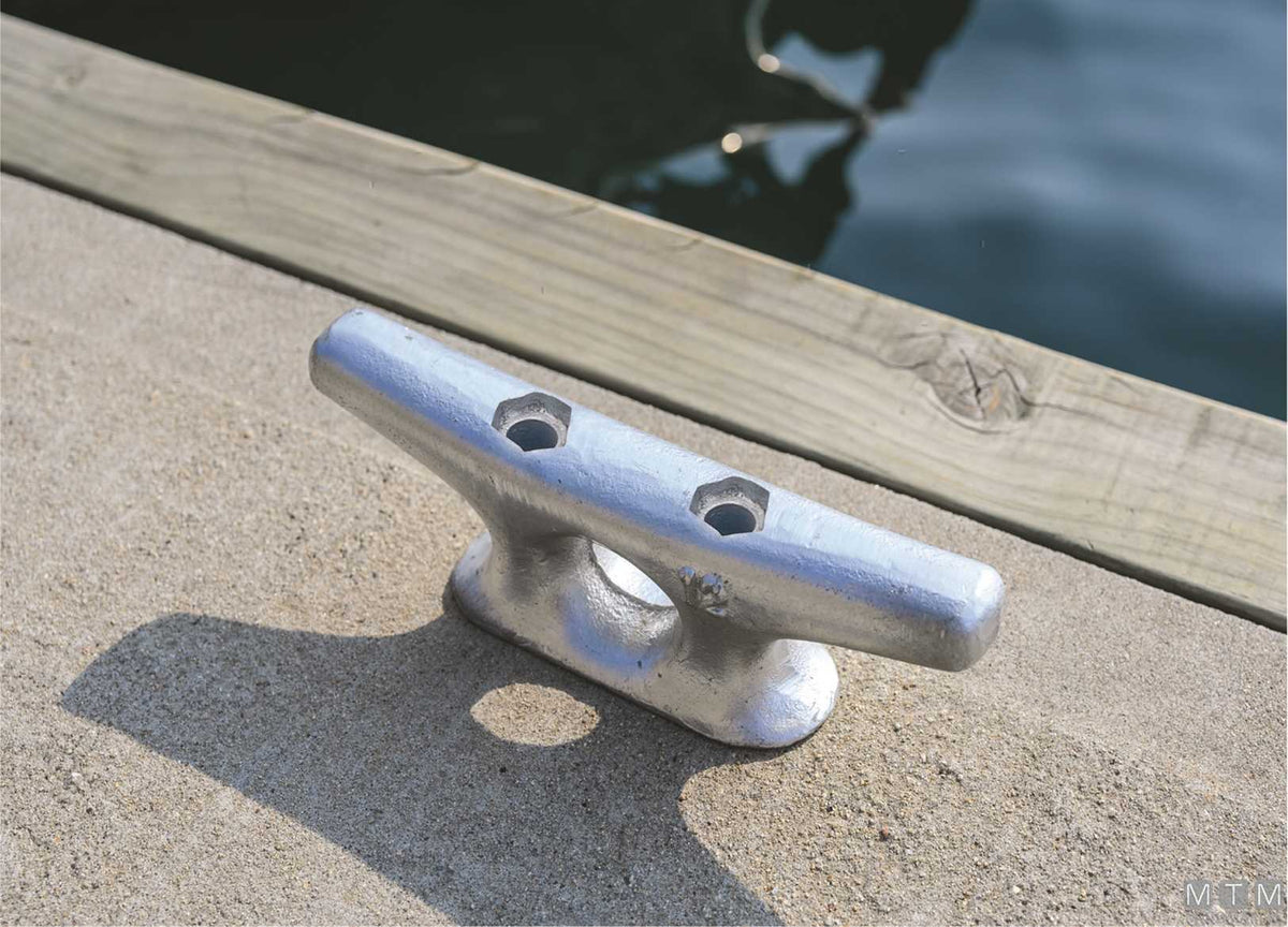 Dock cleat L305 mm hot-dip galvanized steel - original photo Motomarine Srl