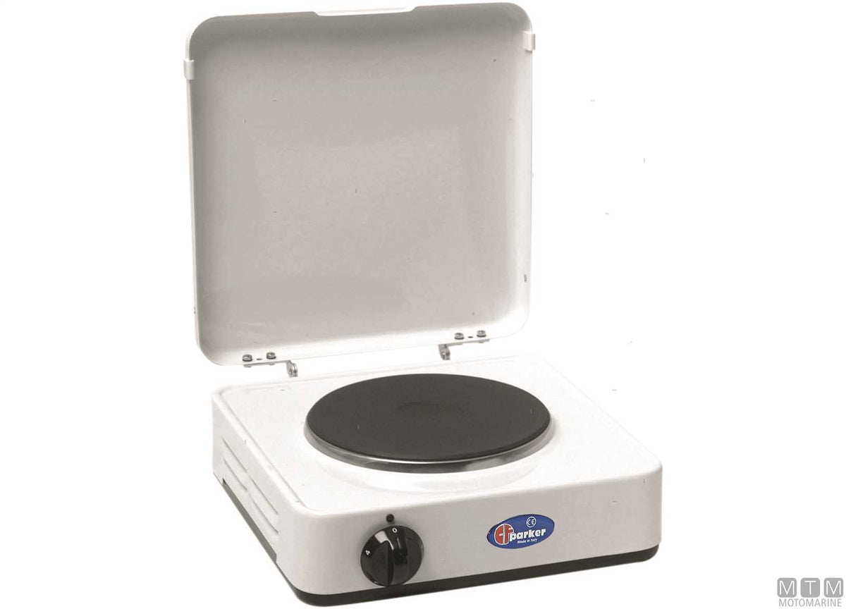 1-plate electric stove Parker with lid - original photo Motomarine Srl