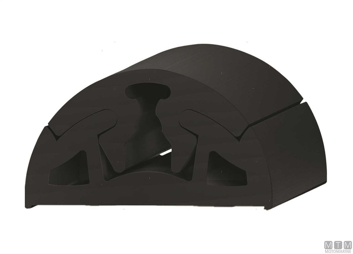 Bino rubbing strake fender profile white with base H40 mm L12 m - original photo Motomarine Srl
