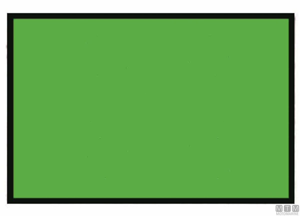 Green signal flag 30x45 cm - original photo Motomarine Srl