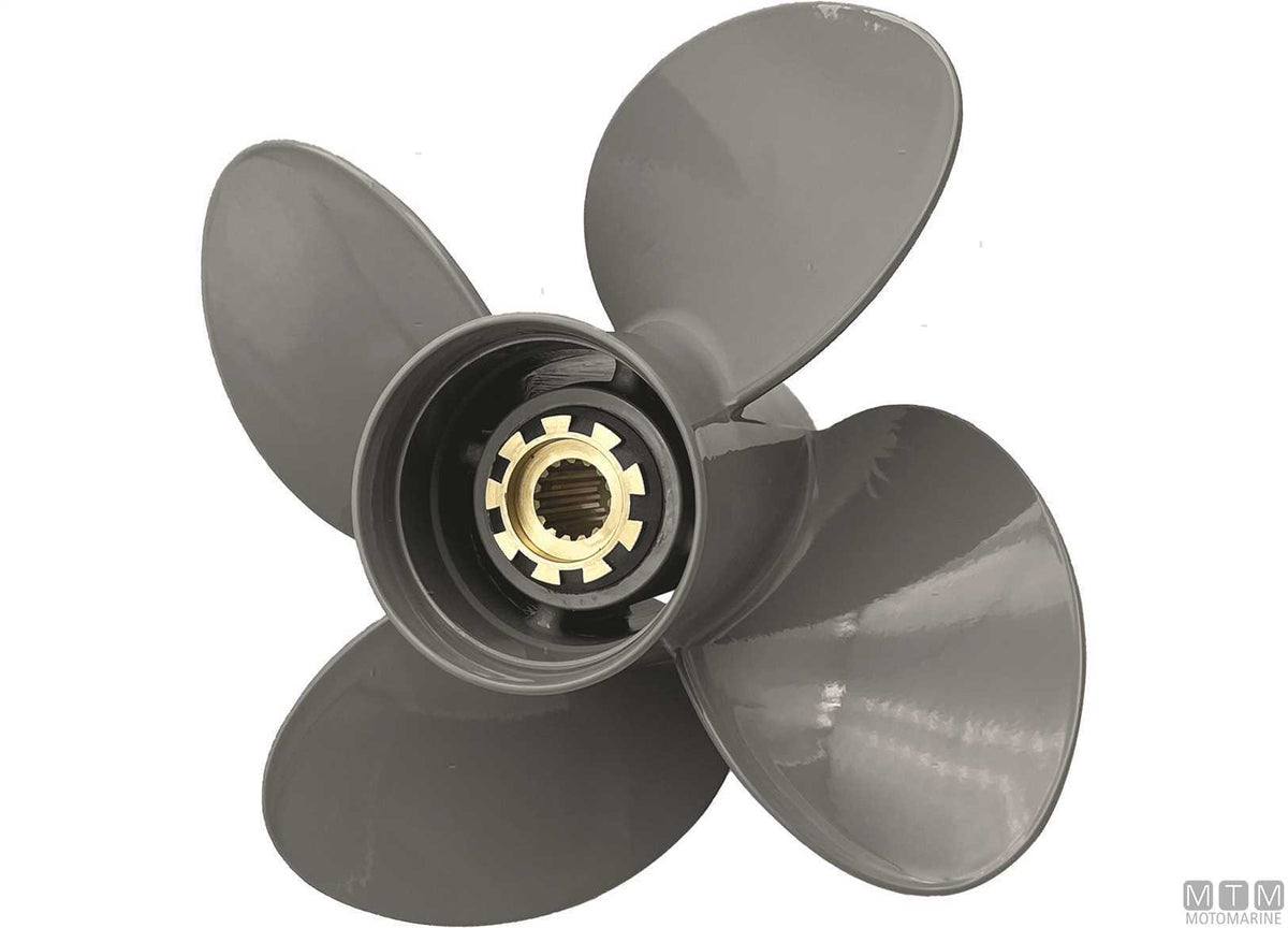 Alice propeller for Honda 3 blades aluminium 12 3/4x21 - original photo Motomarine Srl
