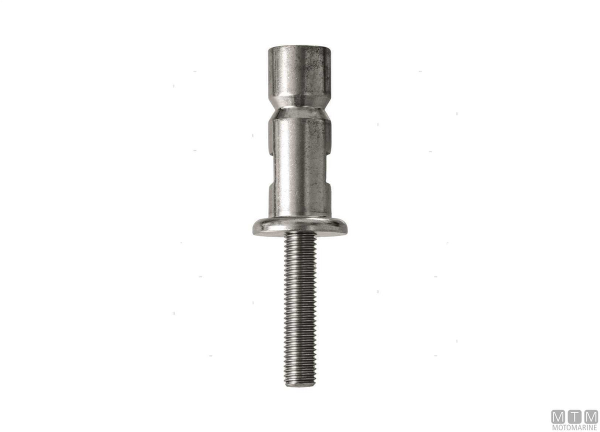 Base with pin for stanchion Ø30 mm stainless steel 316 - original photo Motomarine Srl