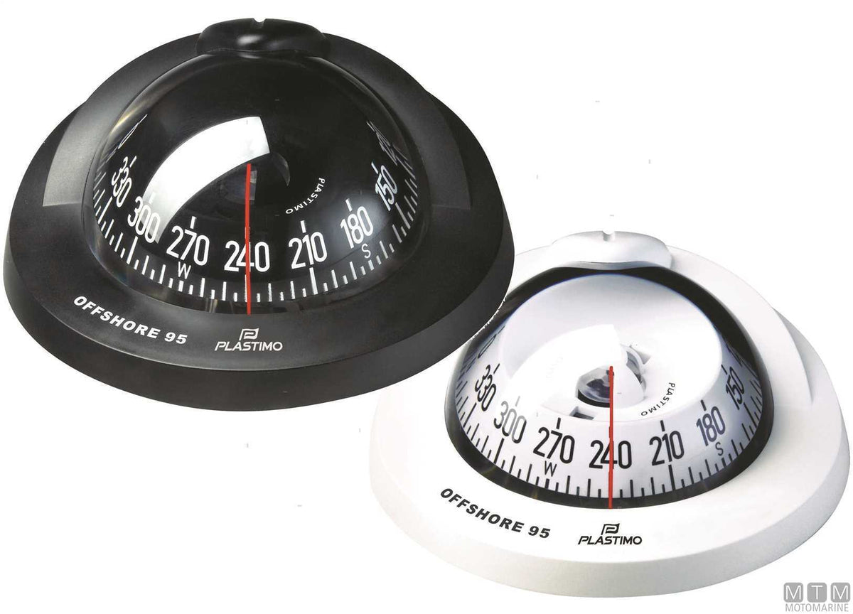 Plastimo Offshore 95 compass, black - original photo Motomarine Srl
