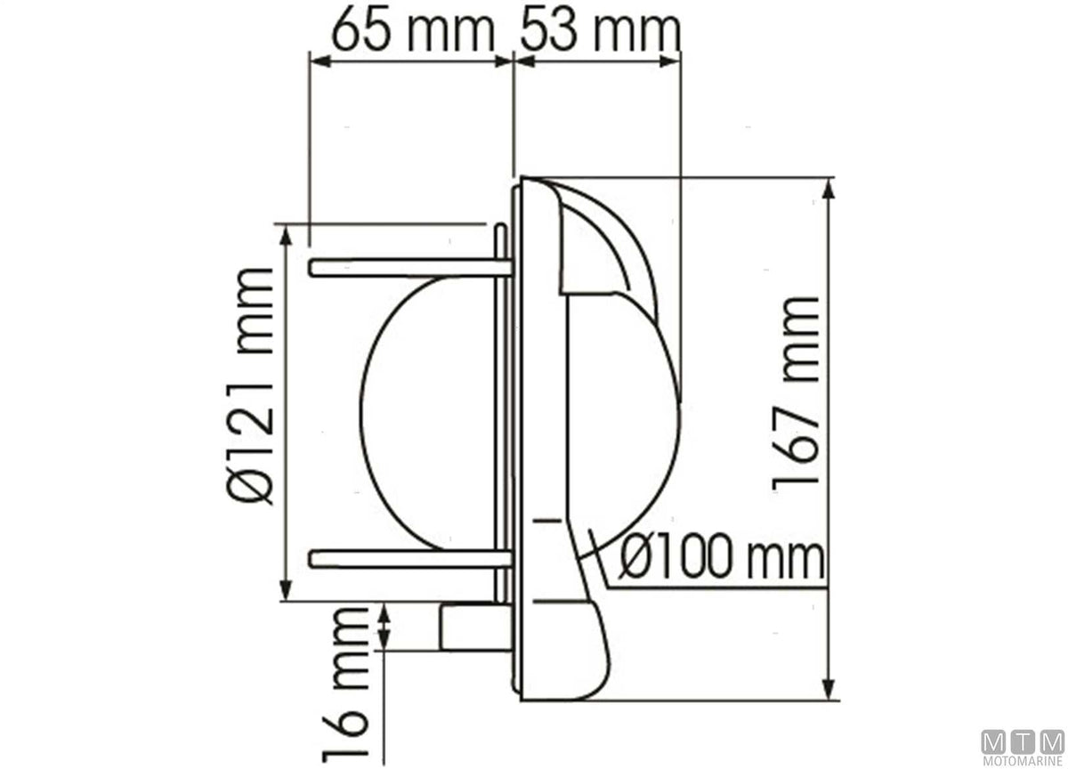 Plastimo Contest 101 vertical compass, white - original photo Motomarine Srl