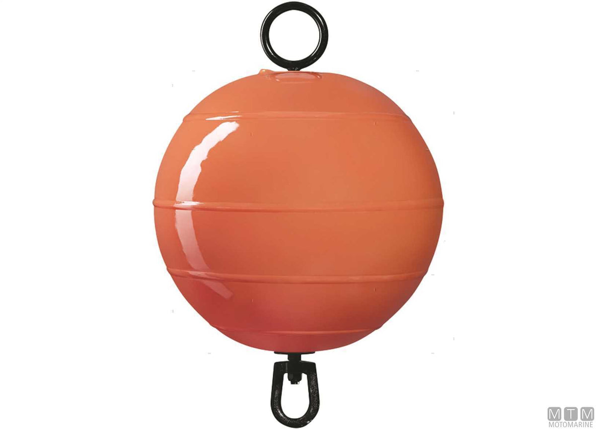 Inflatable PVC Castro mooring buoy with pole Ø43 cm H87 cm red - original photo Motomarine Srl