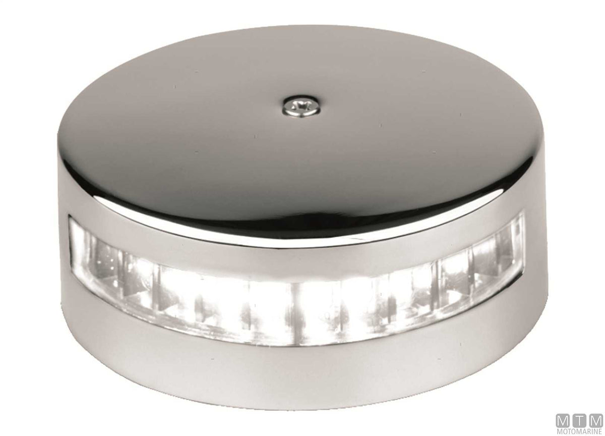 Combined red/green UFO LED bow navigation light in stainless steel - original photo Motomarine Srl