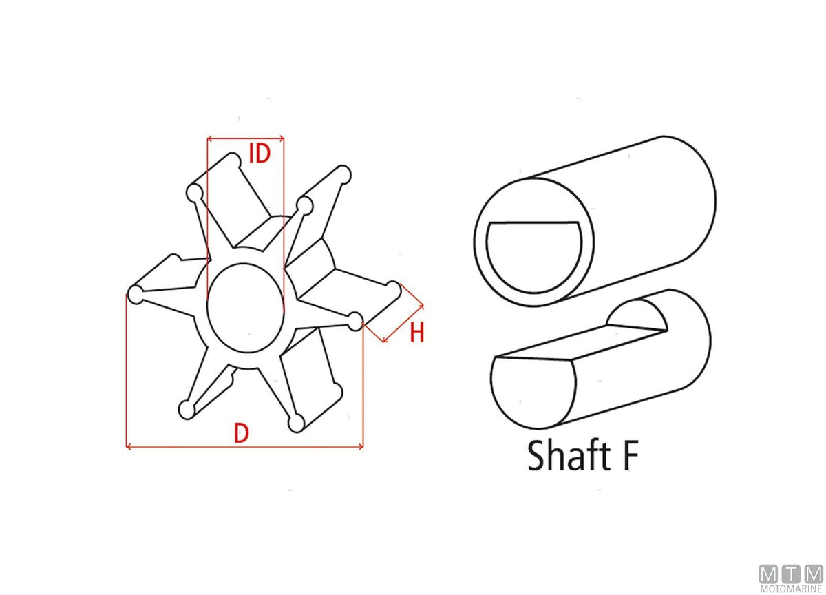Johnson impeller 09-824P-2 - original photo Motomarine Srl