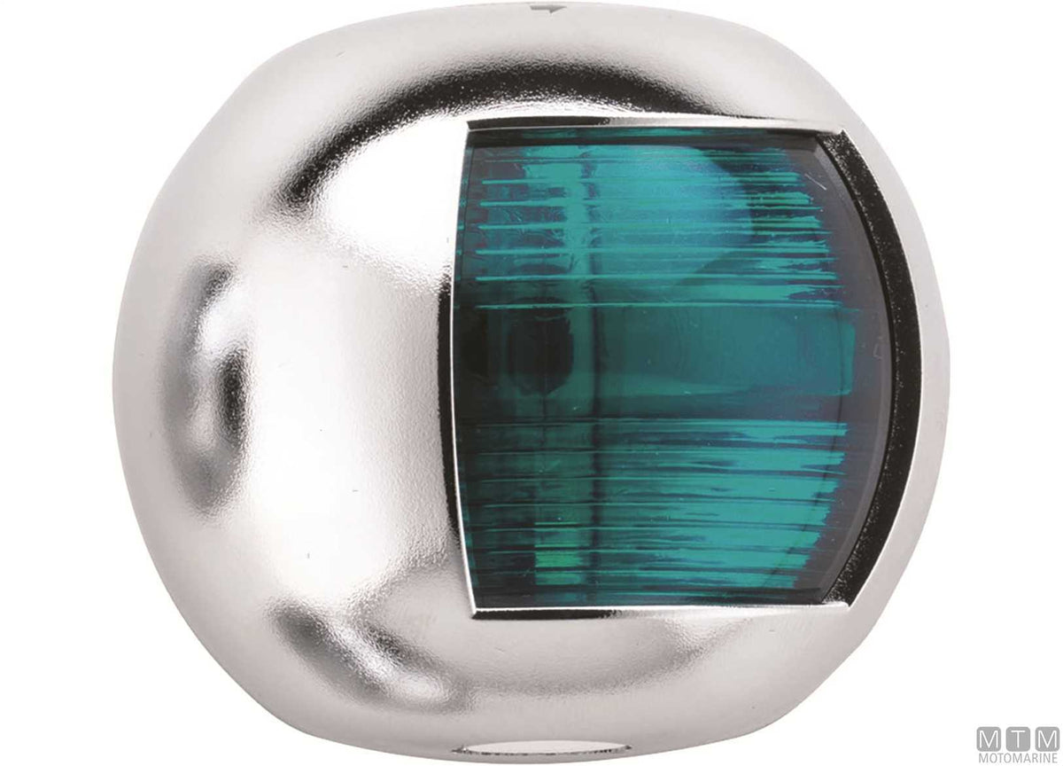 Combined red/green navigation light LED half-dome stainless steel 70x63 mm - original photo Motomarine Srl