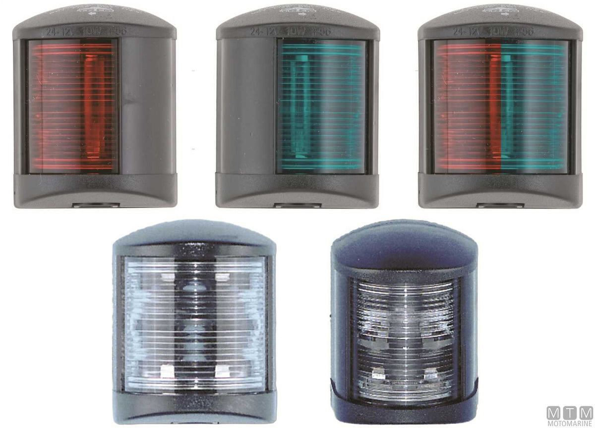 Green side navigation light LED Midi white 58x74 mm - original photo Motomarine Srl