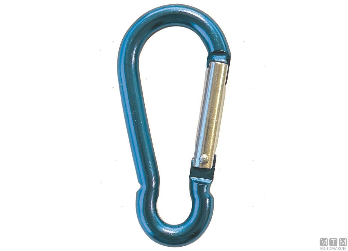 Fireman carabiner Ø6 mm anodized aluminum pink - original photo Motomarine Srl