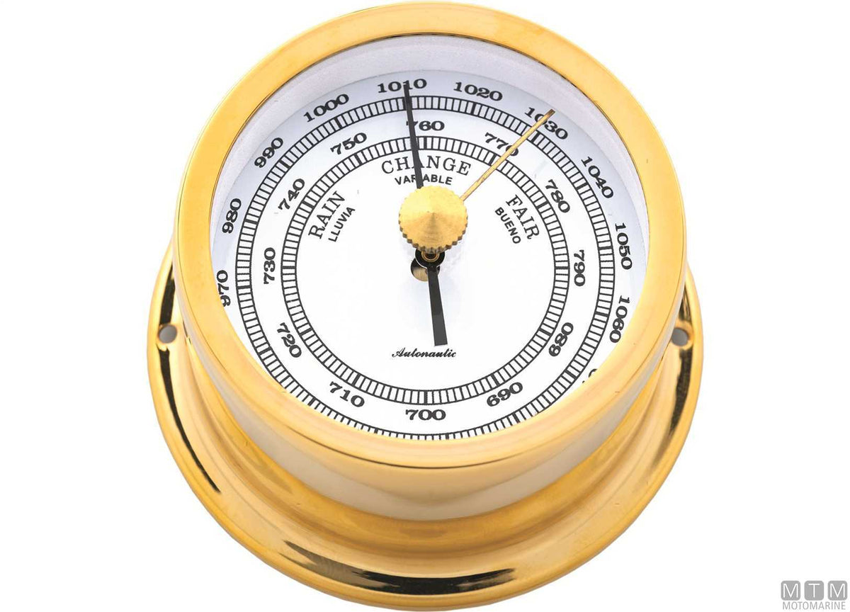 A-Nautic Minor barometer 72 mm polished brass - original photo Motomarine Srl