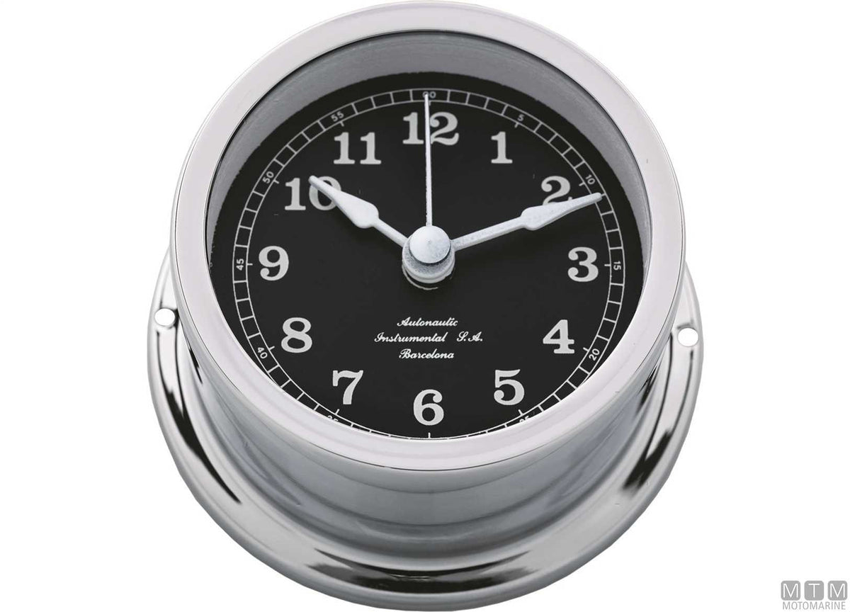 A-Nautic Minor hygrometer 72 mm black dial chrome-plated brass - original photo Motomarine Srl