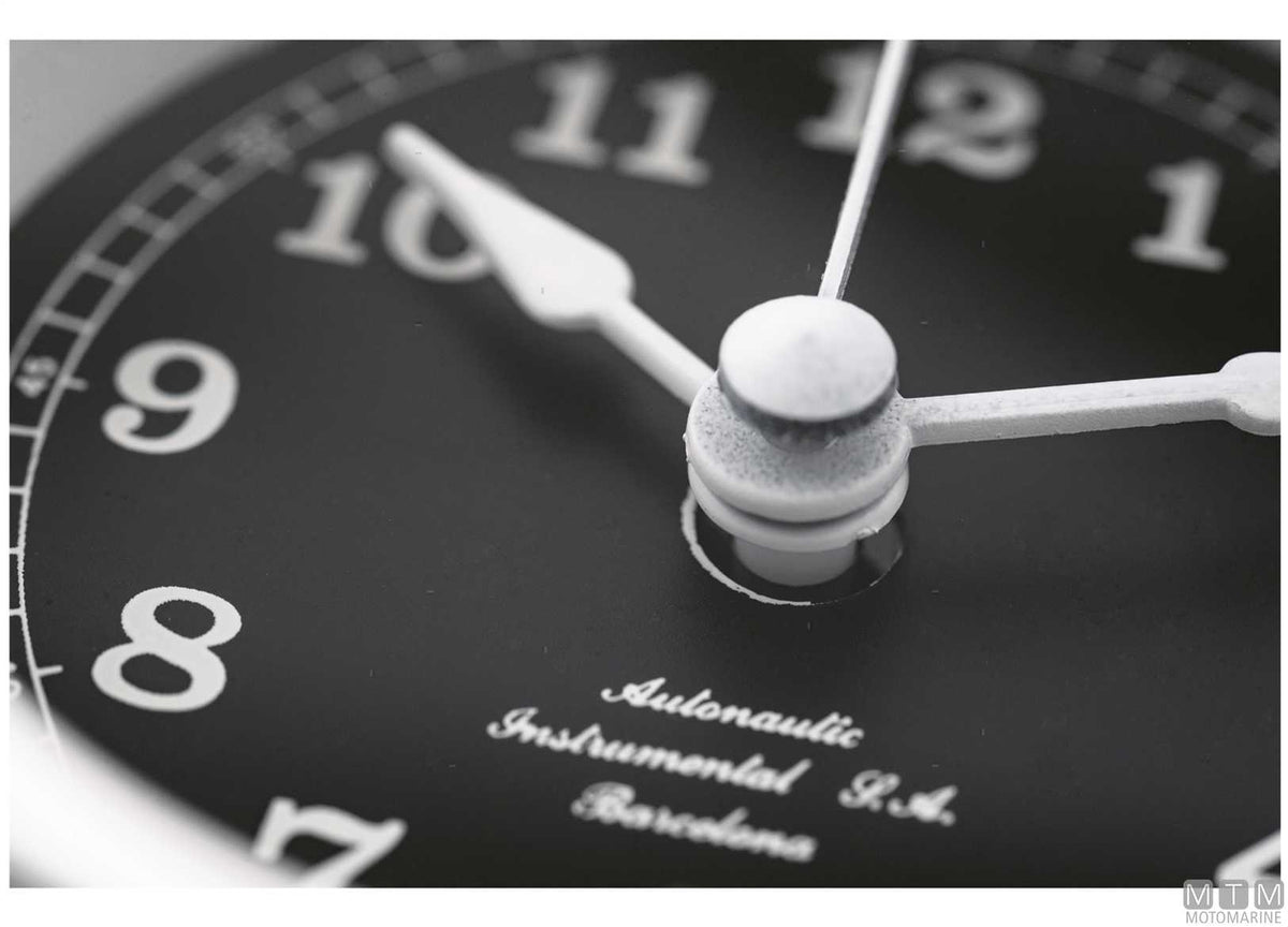 A-Nautic Minor barometer 72 mm chrome-plated brass black dial - original photo Motomarine Srl
