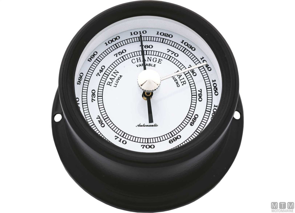 A-Nautic Atlantic clock 95 mm black aluminium - original photo Motomarine Srl