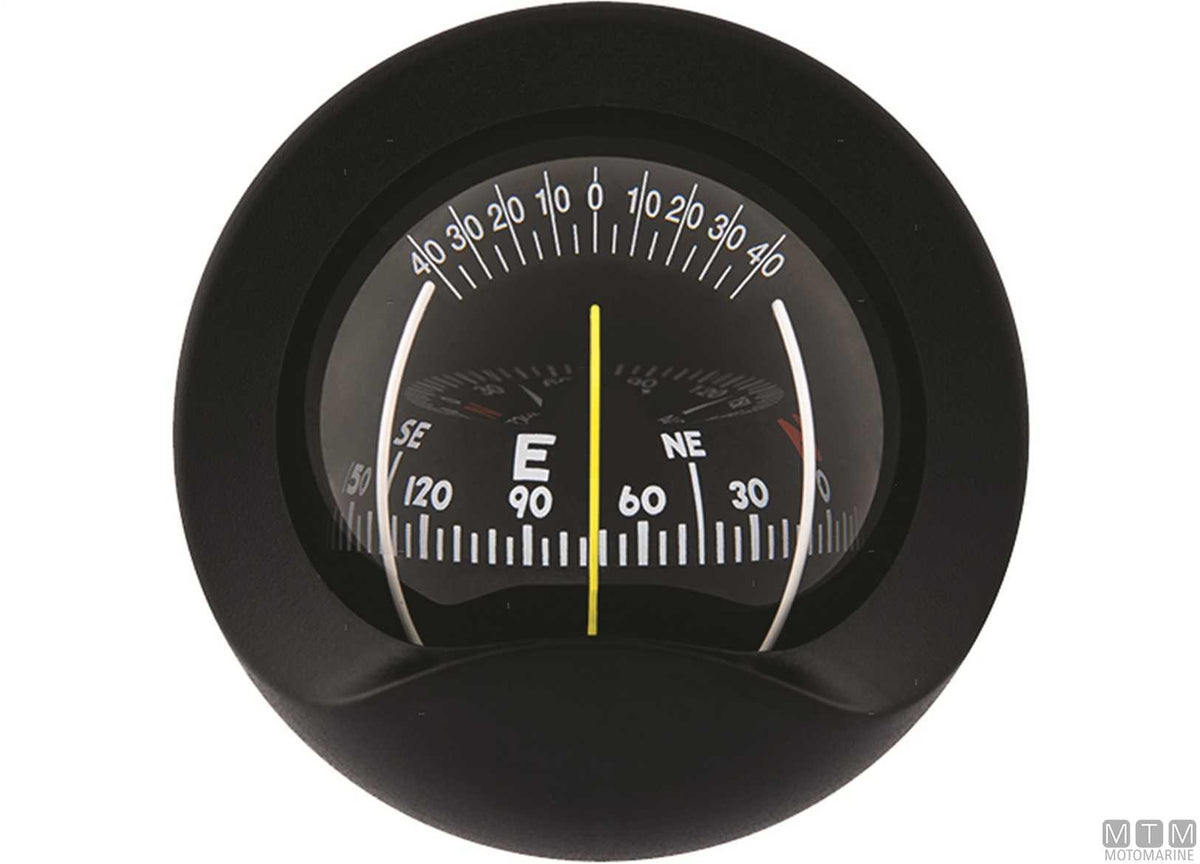 A-Nautic C9 bulkhead compass, white, Ø85 mm rose - original photo Motomarine Srl