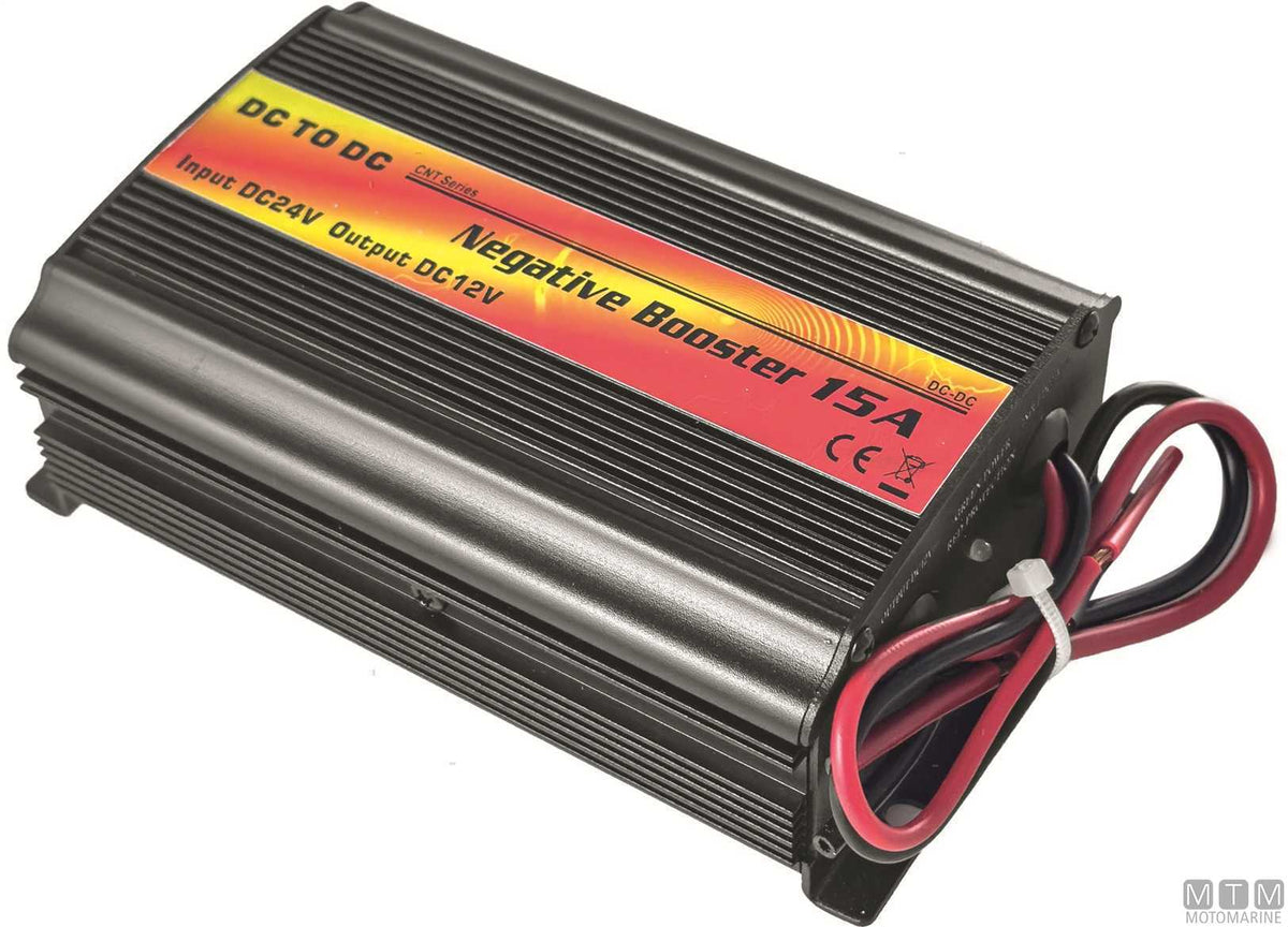 New Energy Voltage Reducer 24-12V 30A - original photo Motomarine Srl