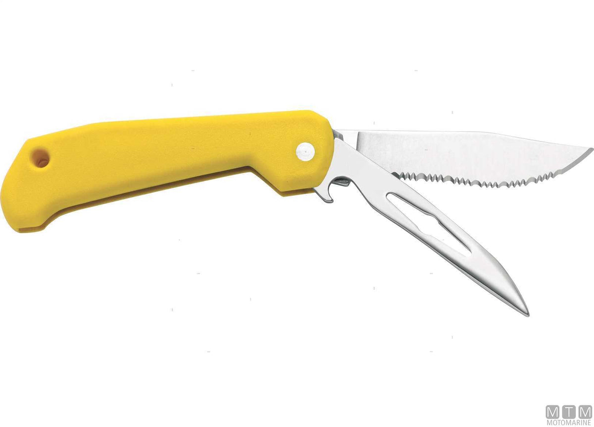 MAC SAILOR B915-Y yellow folding knife, 8.5 cm blade - original photo Motomarine Srl