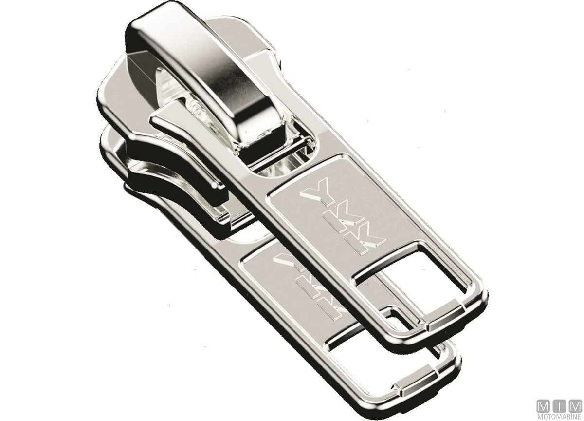 YKK zip slider white - original photo Motomarine Srl