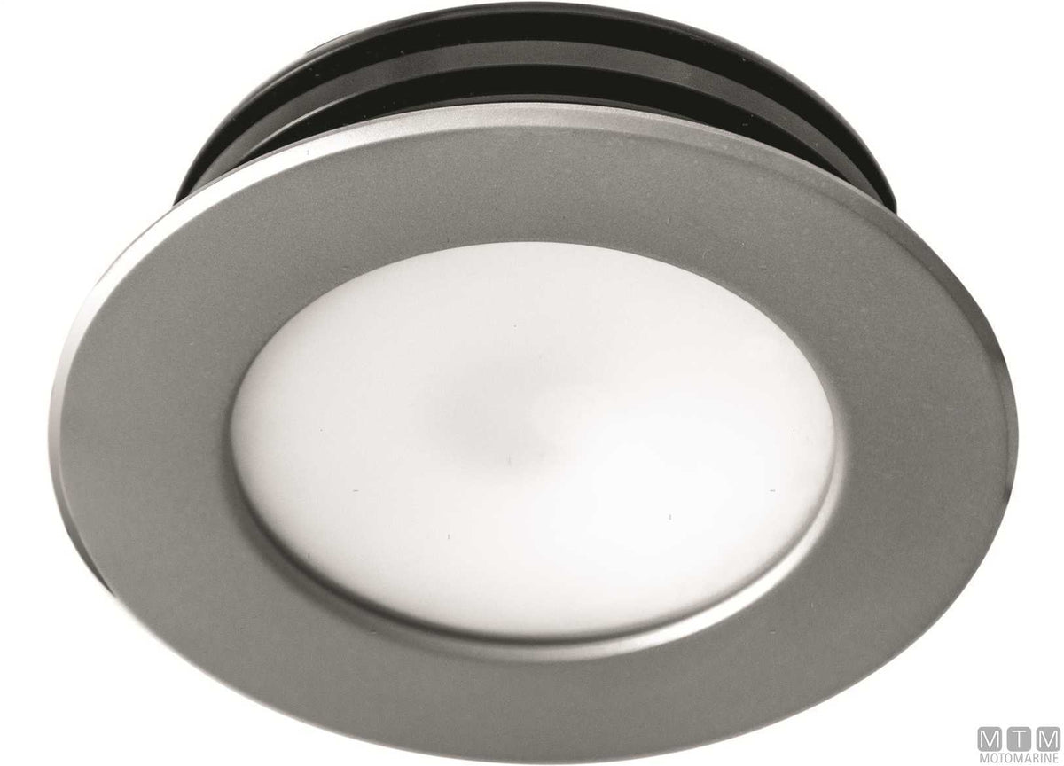 Warm light LED spotlight Astel Intensa stainless steel Ø79 mm - original photo Motomarine Srl