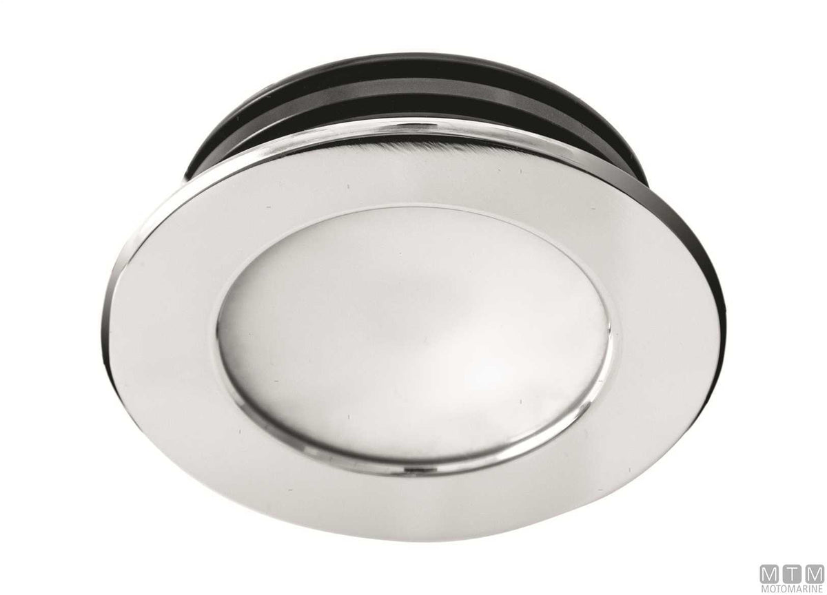 Warm light LED spotlight Astel Intensa satin stainless steel Ø58 mm - original photo Motomarine Srl