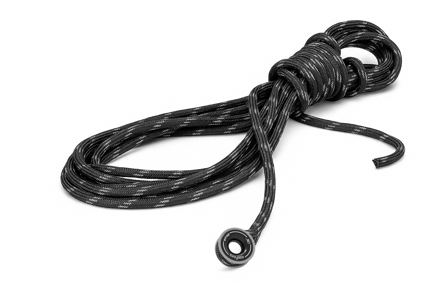 Polyester Sheet with Eye Splice + Olli™ - Anti Shock low friction ring aluminium M already Integrated into the Eye Splice