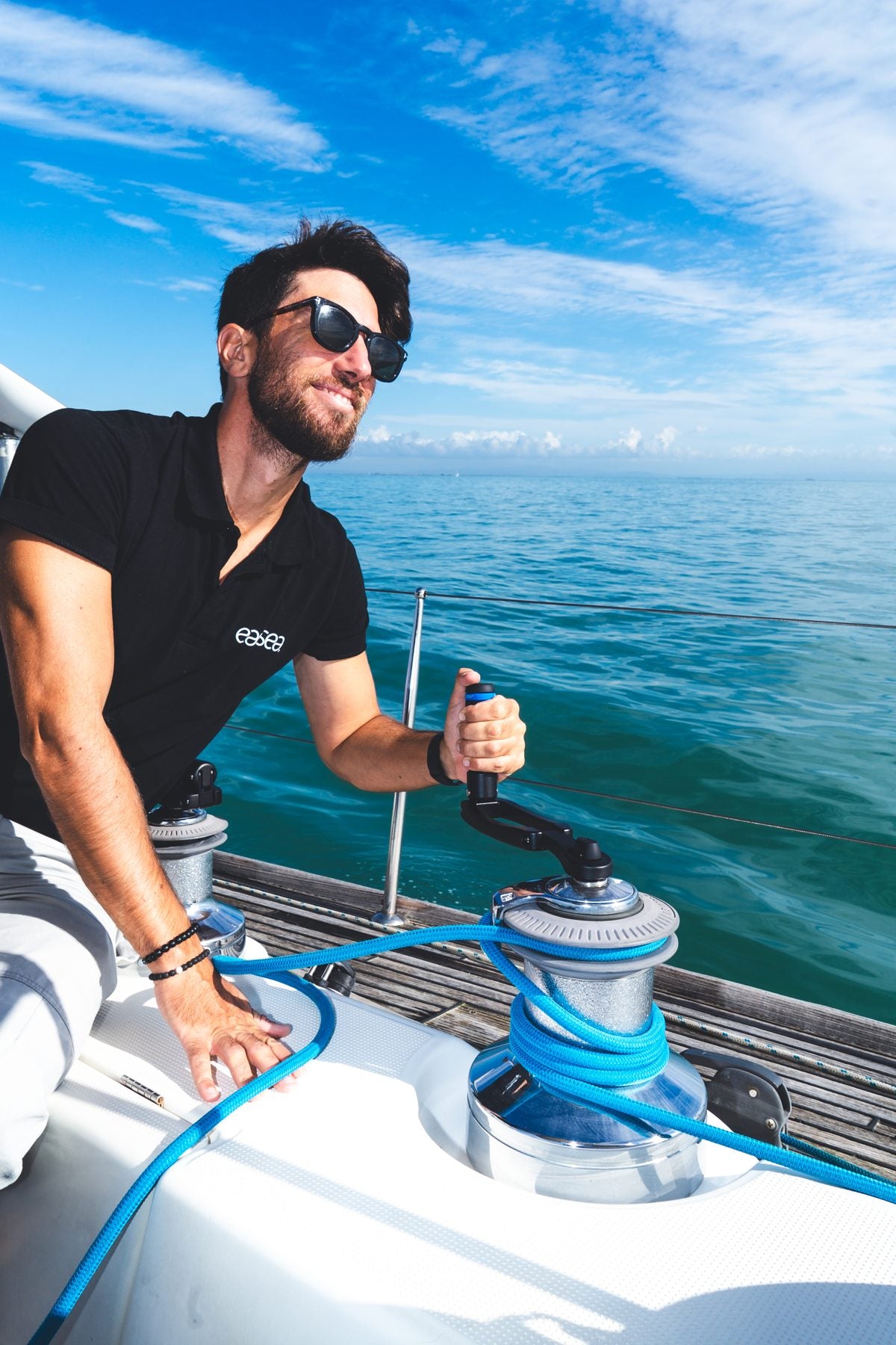 Al winch con Flipper, la manovella pieghevole easysea