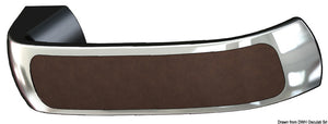 LEATHER lockless handle pair w/plates - foto originale Osculati Srl