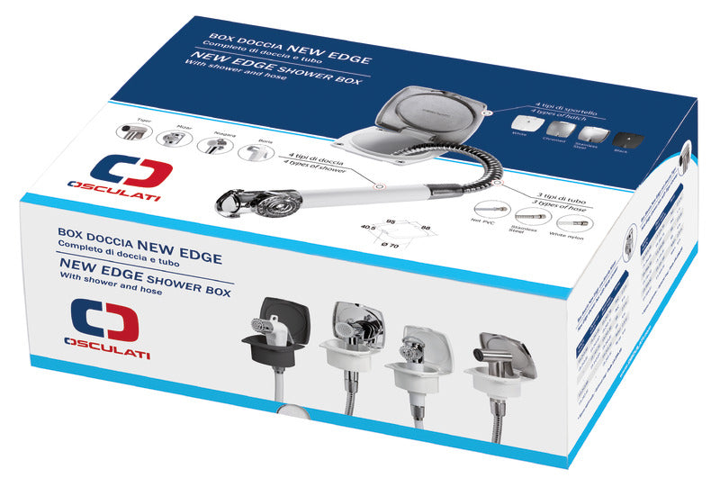New Edge shower white nylon hose 4 m - foto originale Osculati Srl