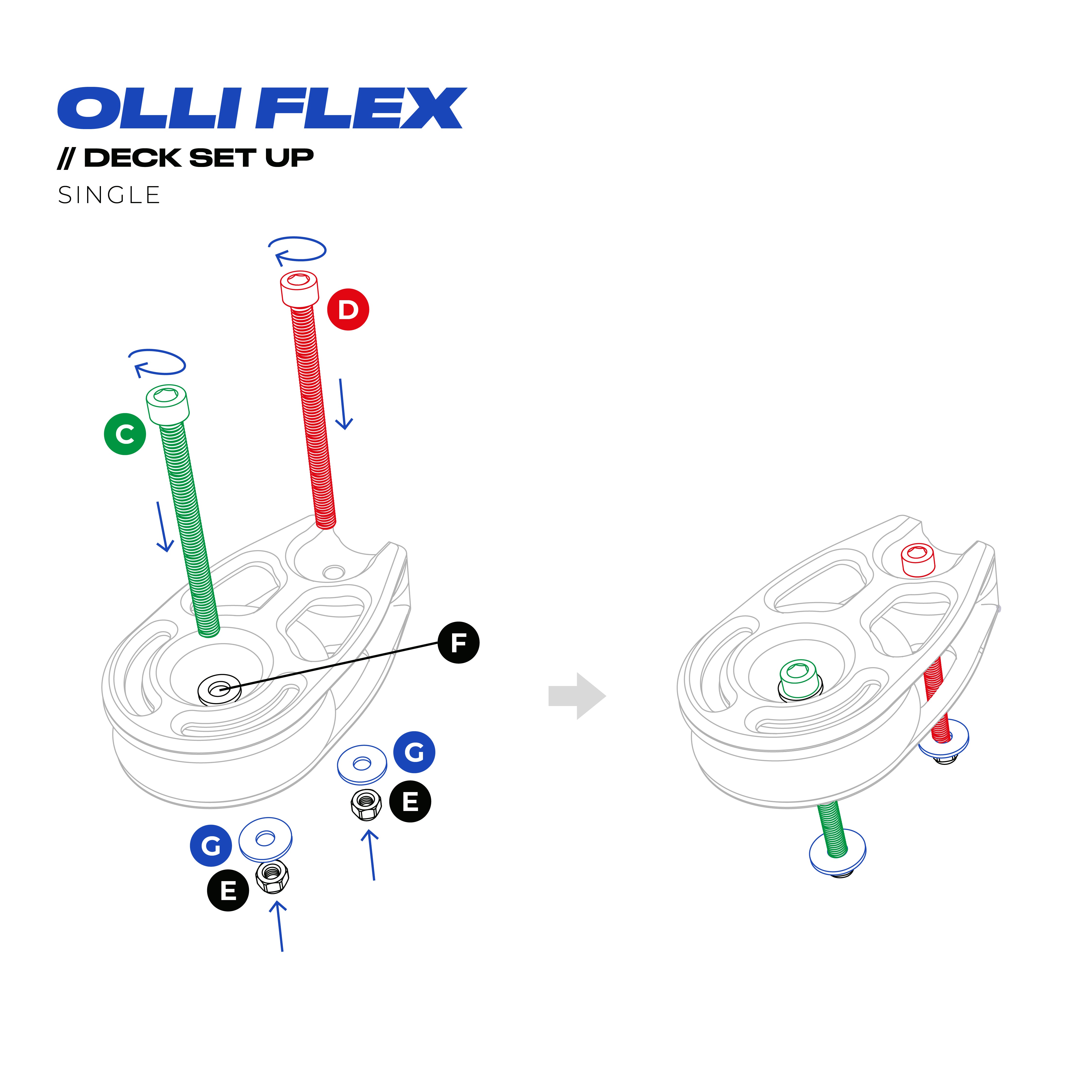 Olli Flex Conversion Kit M / Deck set up / single