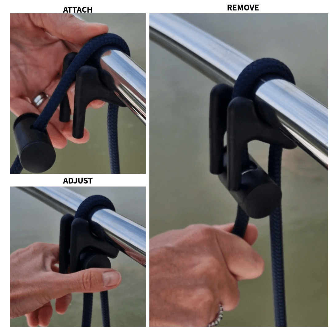 Adjustable Fender Mate by Marine Innovations, quick release boat fender accessory