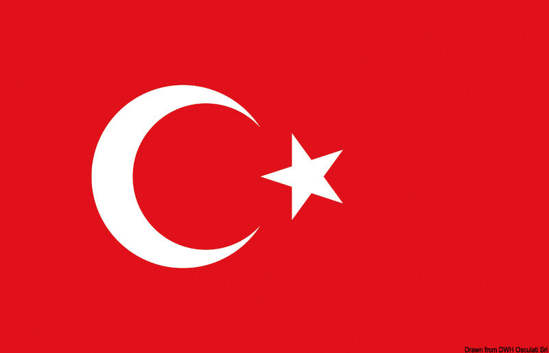 Flag Turkey 50 x 75 cm - foto originale Osculati Srl