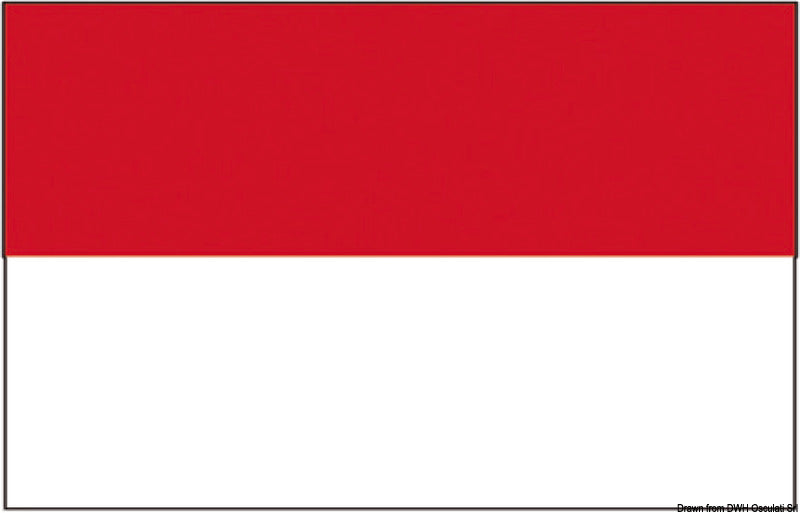 Flag Principality of Monaco 70 x 100 cm - foto originale Osculati Srl