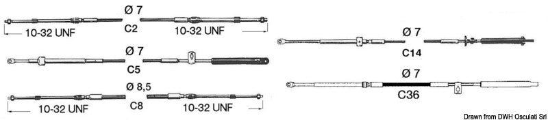 Ultraflex Engine control cable C14 18' - foto originale Osculati Srl