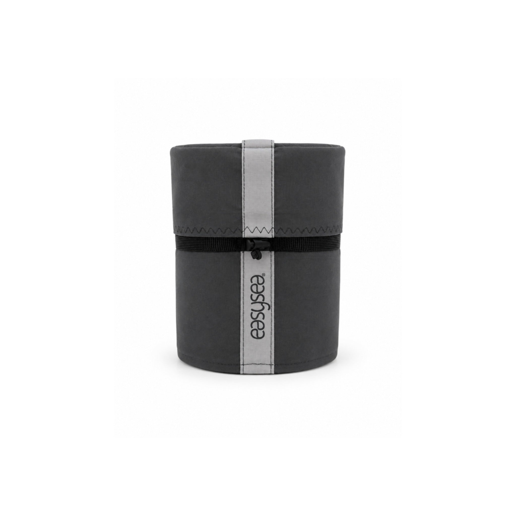 easysea anti-mould winch cover seen from the front, with the reflective band and the drawcord