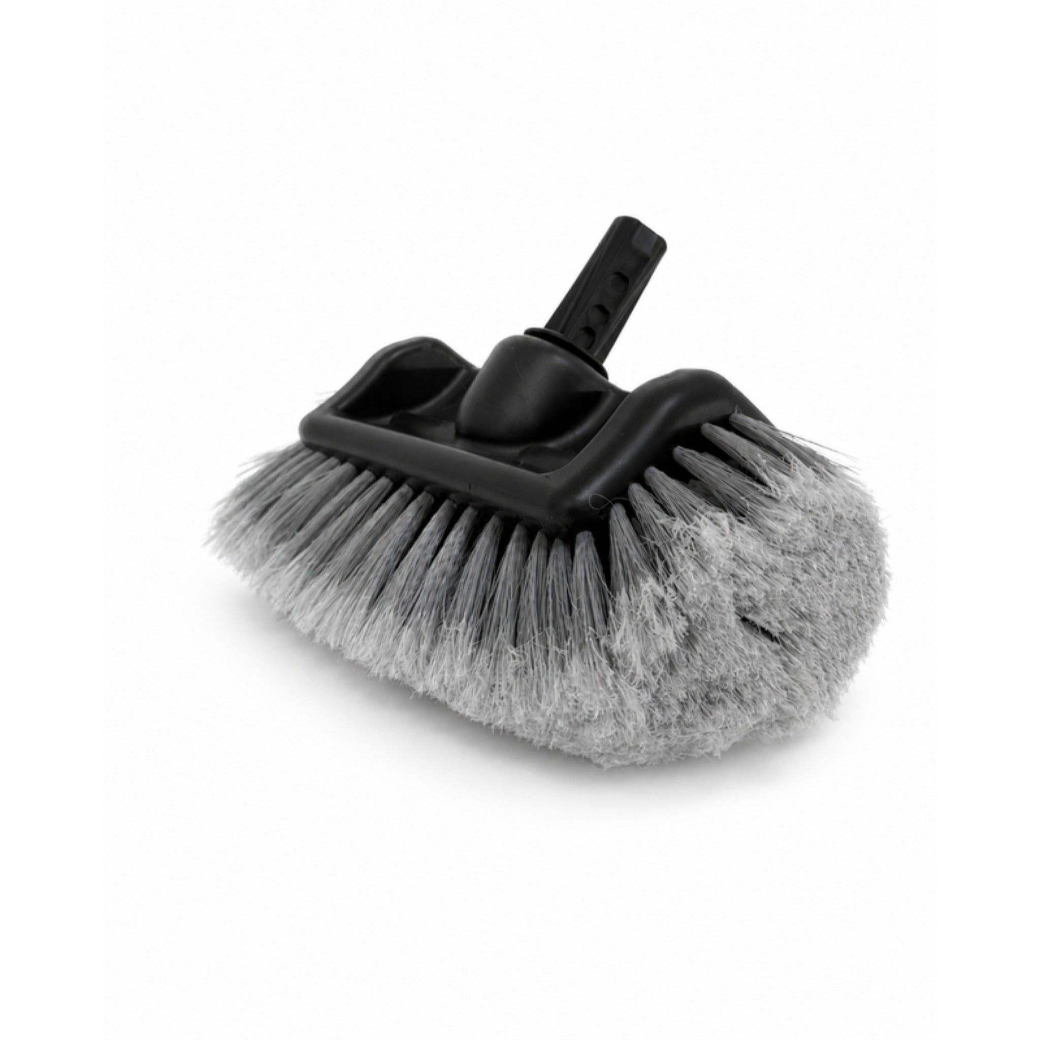 Jake brush head seen at 45 degrees, soft technopolymer bristles