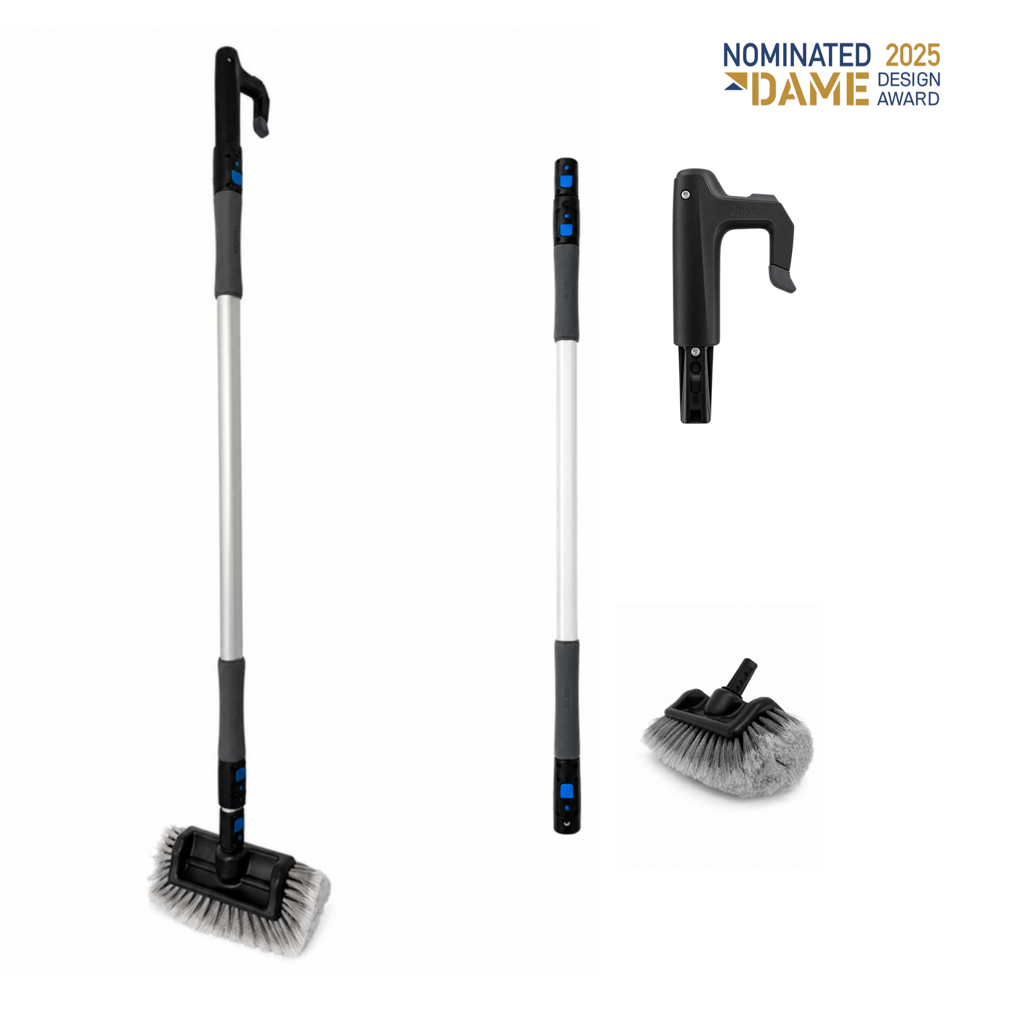 Jake Wash Kit: telescopic pole with the brush head, plus boat hook head