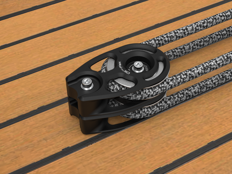 Double block mounted on deck