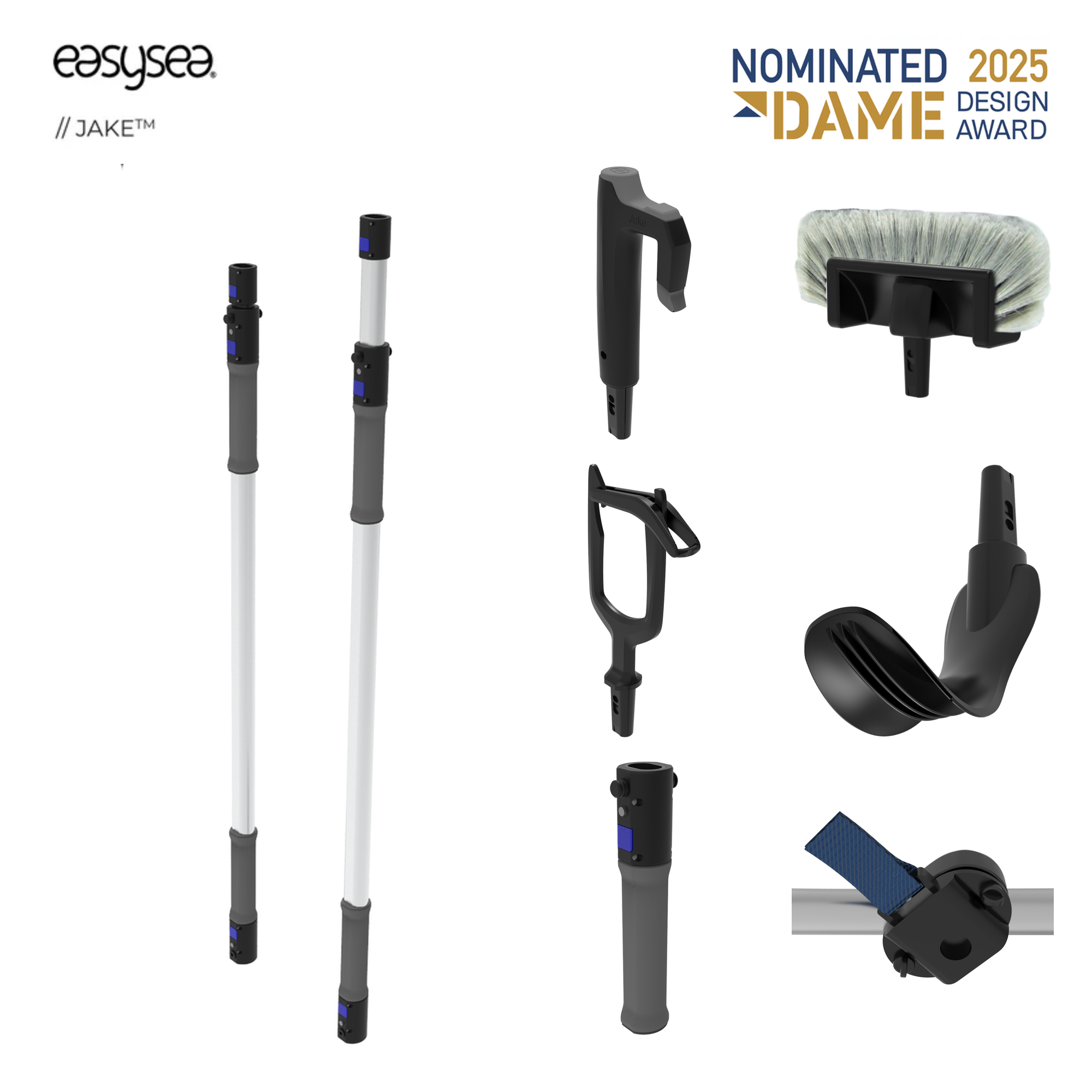 Jake Full Kit, DAME Design Award 2025 nominee: both poles, all four heads and Fidlock mounts
